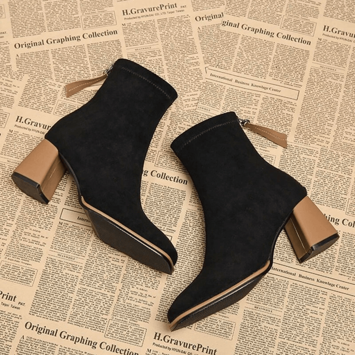Aubriella | Smooth Block Heel Boots