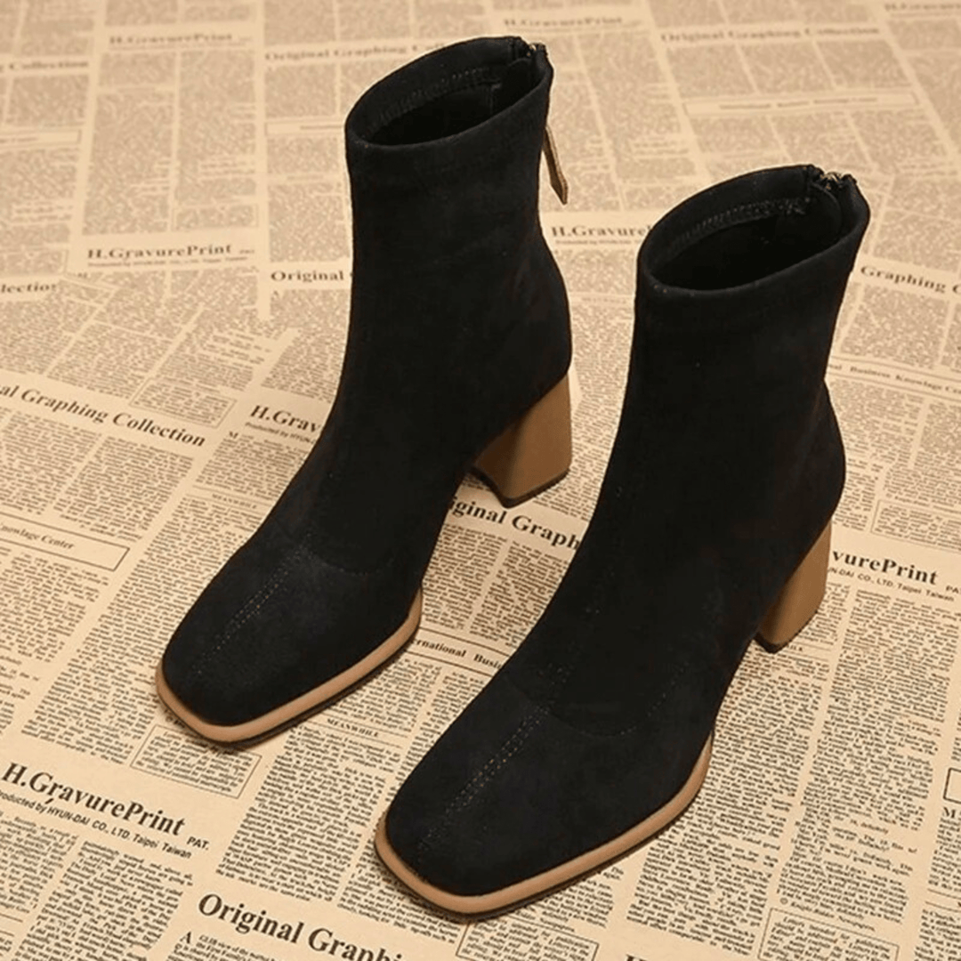 Aubriella | Smooth Block Heel Boots