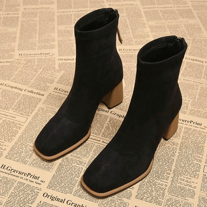 Aubriella | Smooth Block Heel Boots