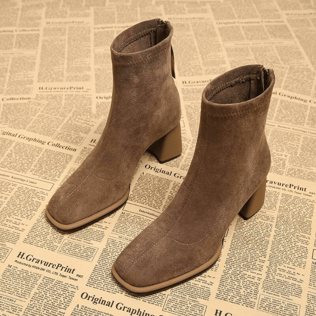 Aubriella | Smooth Block Heel Boots