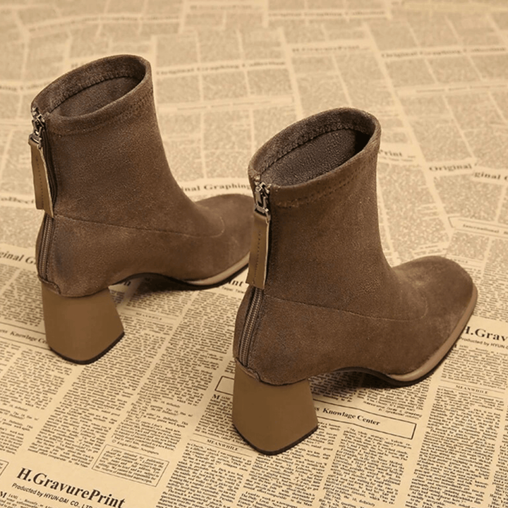 Aubriella | Smooth Block Heel Boots