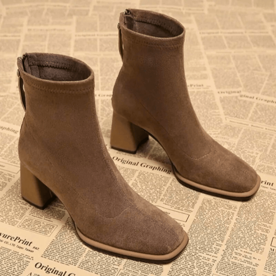 Aubriella | Smooth Block Heel Boots