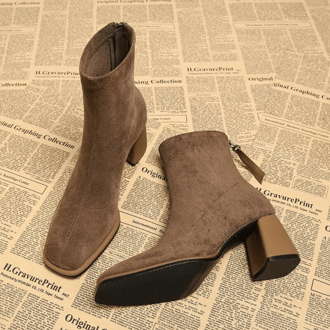 Aubriella | Smooth Block Heel Boots