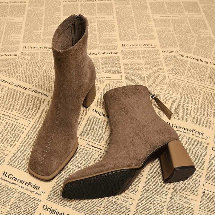 Aubriella | Smooth Block Heel Boots