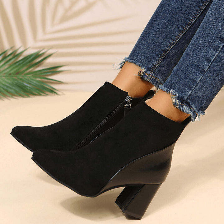 Angelique | Side Zip Ankle Boots