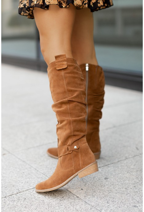 Billie | Slouchy Knee High Boots with Block Heel
