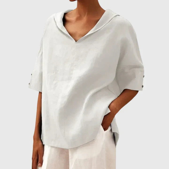 Larissa | White Classic Blouse