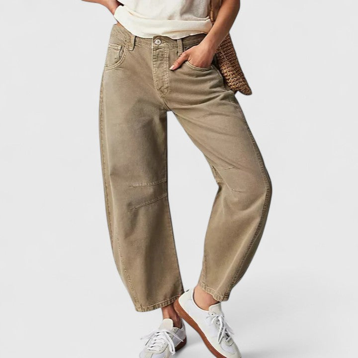 Betsy | Wide Leg Barrel Jeans with Pockets